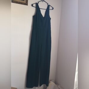 Donna Morgan Jumpsuit Women 10 Deep Green Elegant Versatile Office Academia Dinn